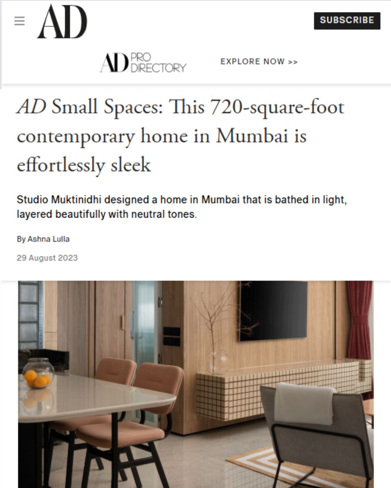 AD Small Spaces: This 720-square-foot contemporary home in Mumbai is effortlessly sleek