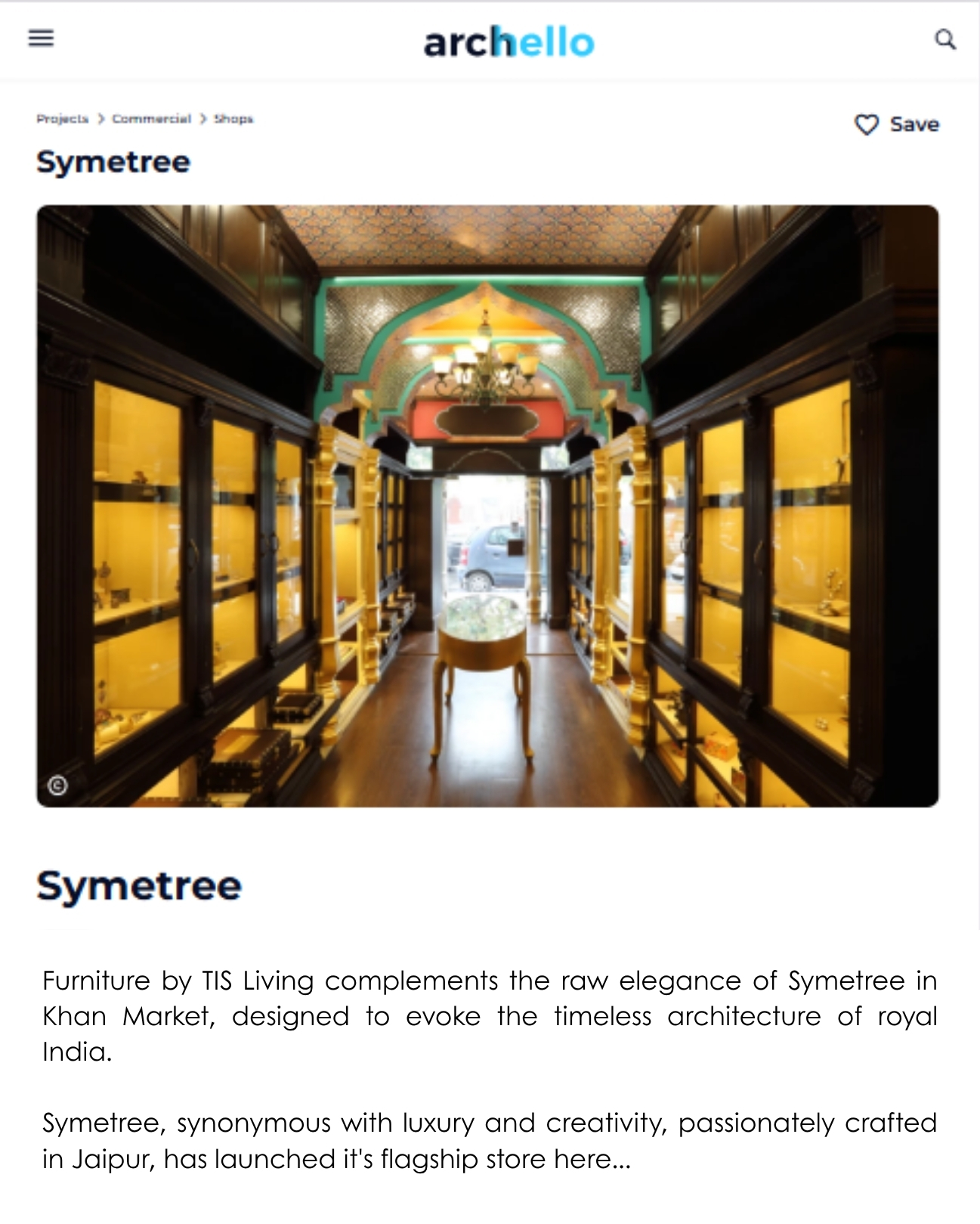 Furniture by TIS Living complements the raw elegance of Symetree in Khan Market